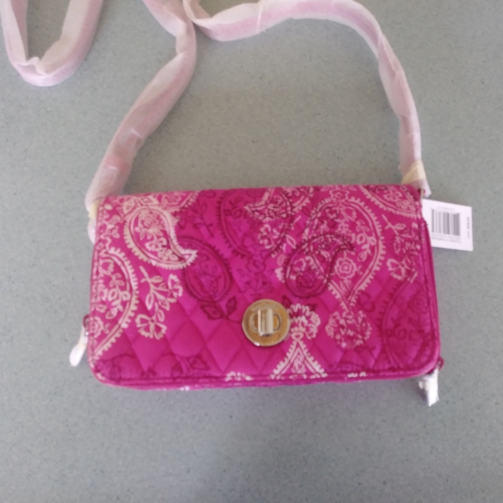 Vera Bradley Turnlock Crossbody in Stamped Paisley